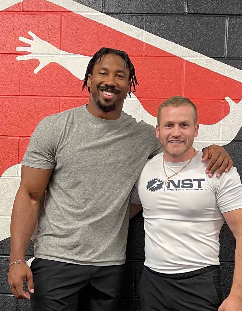 Myles Garrett training at NST Sports facility - nervous system training for elite athletic performance